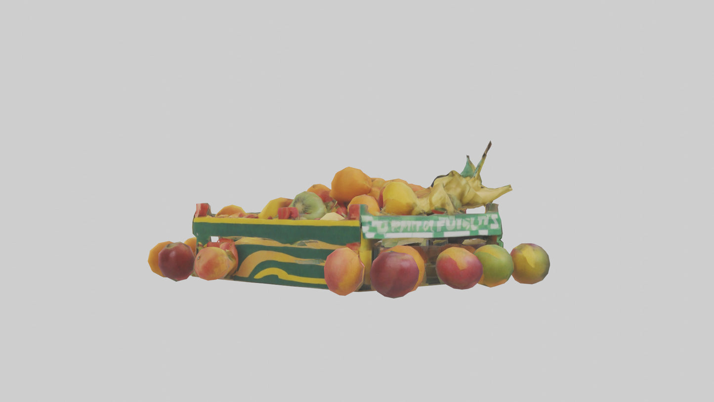 3D model Fruit Stand model VR / AR / low-poly
