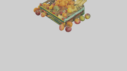 3D model Fruit Stand model VR / AR / low-poly