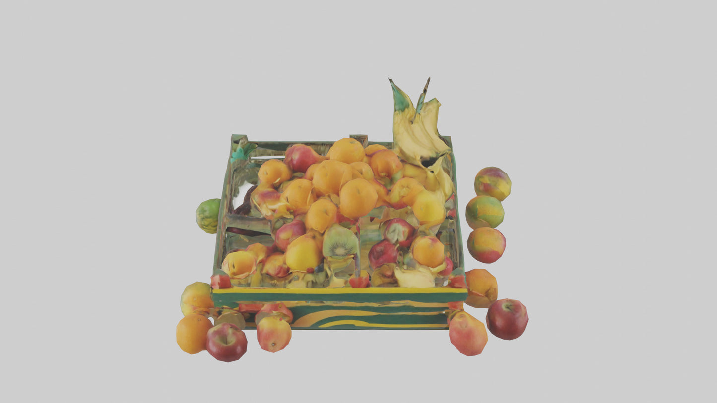 3D model Fruit Stand model VR / AR / low-poly