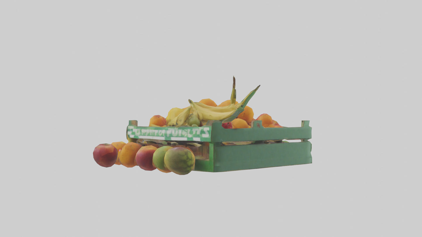 3D model Fruit Stand model VR / AR / low-poly