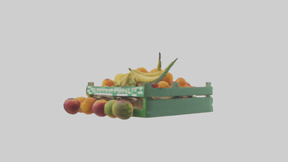 3D model Fruit Stand model VR / AR / low-poly