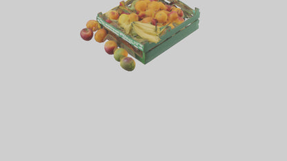 3D model Fruit Stand model VR / AR / low-poly