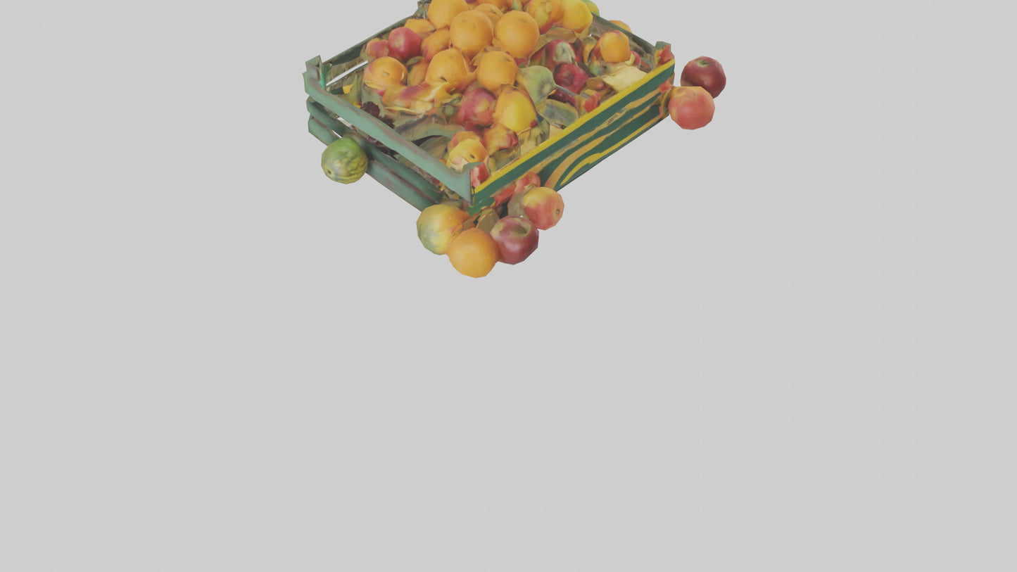 3D model Fruit Stand model VR / AR / low-poly
