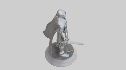 Future Knight statue model VR / AR / low-poly