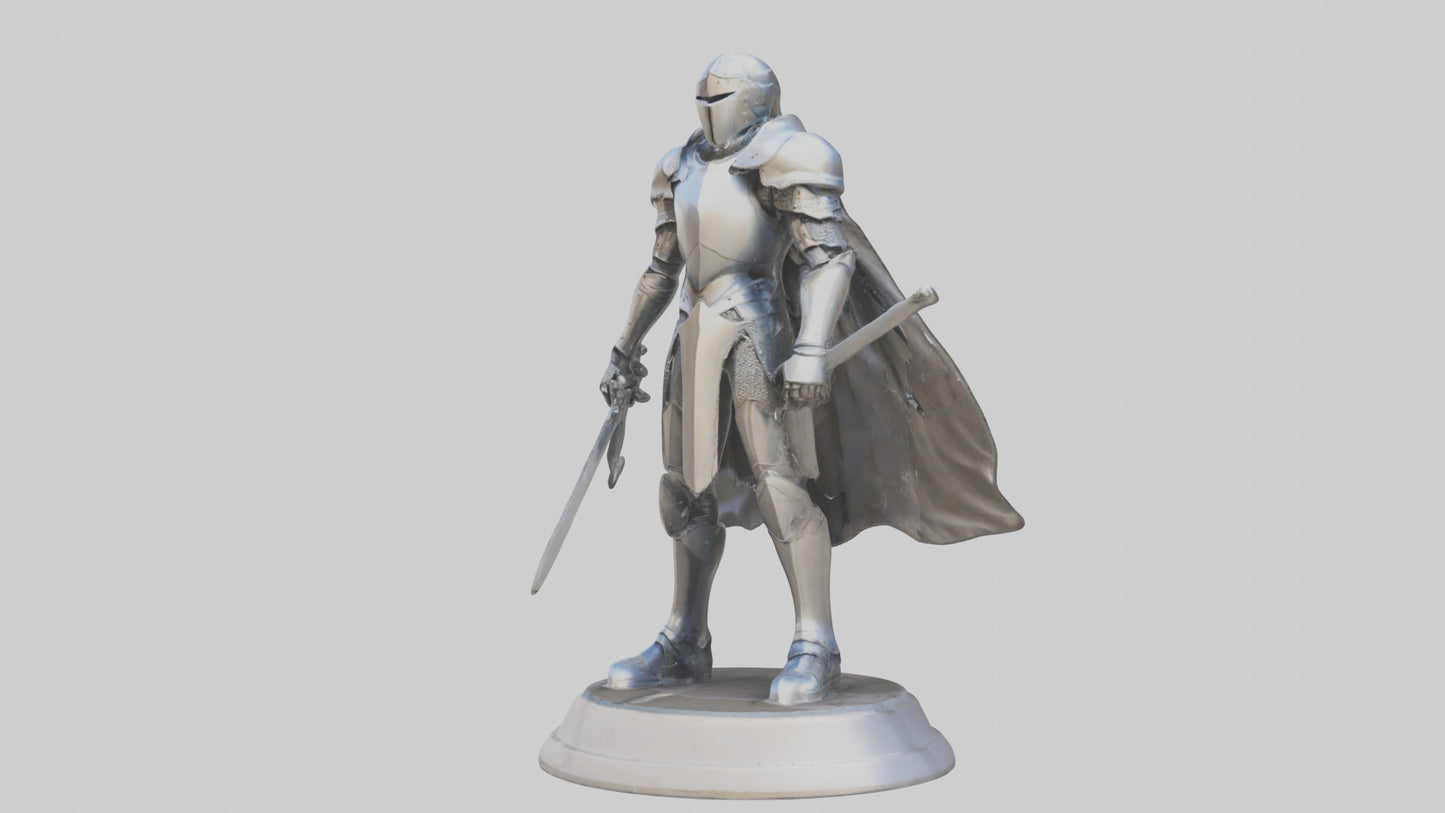 Future Knight statue model VR / AR / low-poly