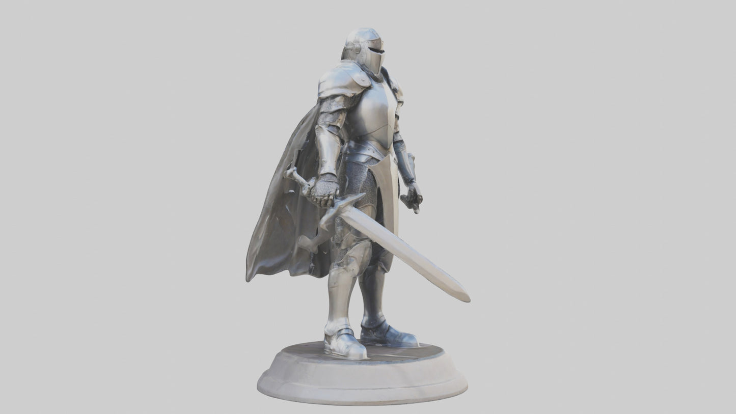 Future Knight statue model VR / AR / low-poly