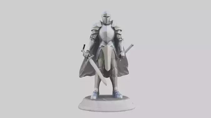 Future Knight statue model VR / AR / low-poly