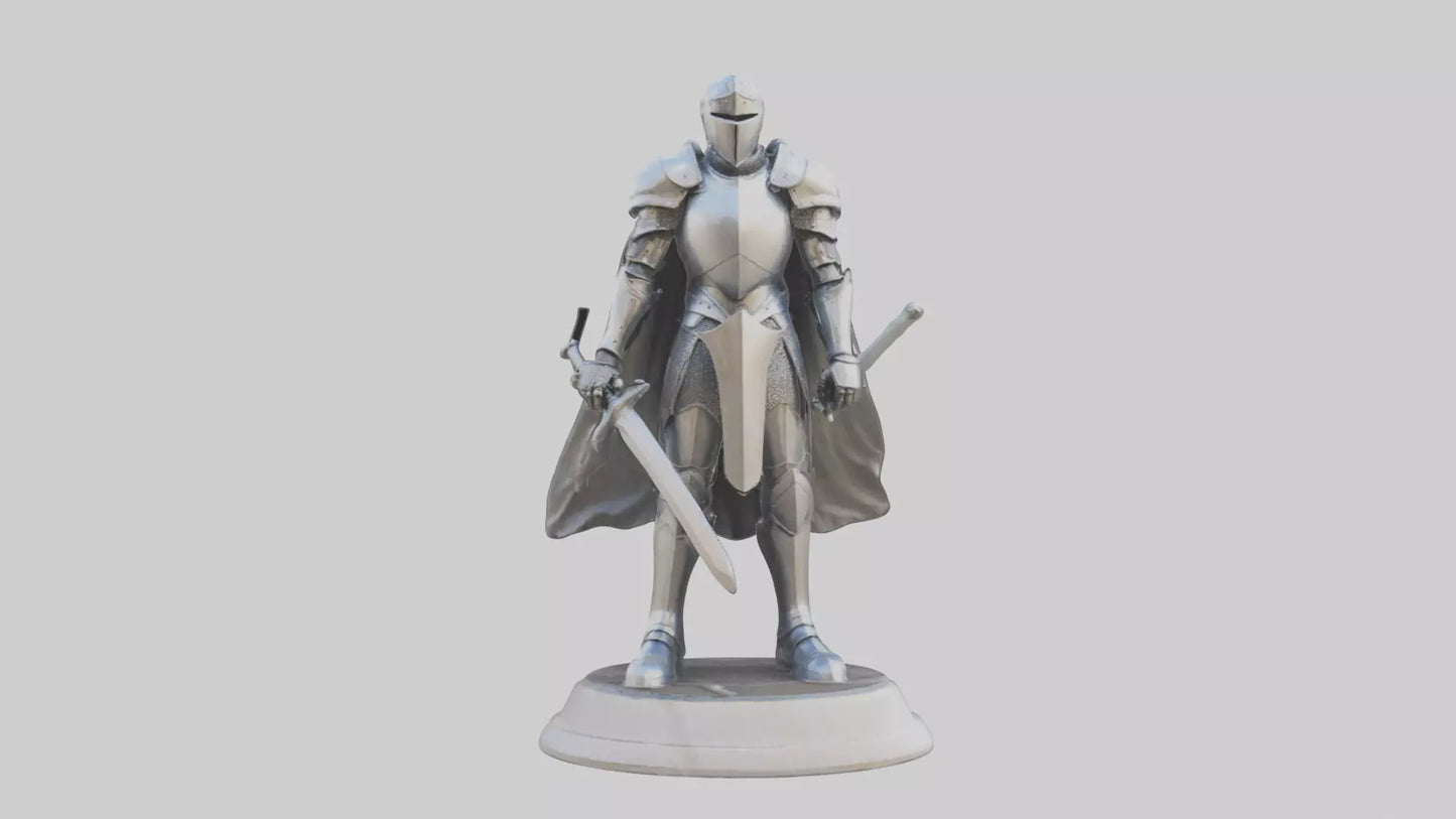 Future Knight statue model VR / AR / low-poly