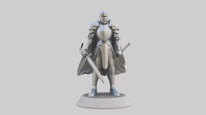 Future Knight statue model VR / AR / low-poly