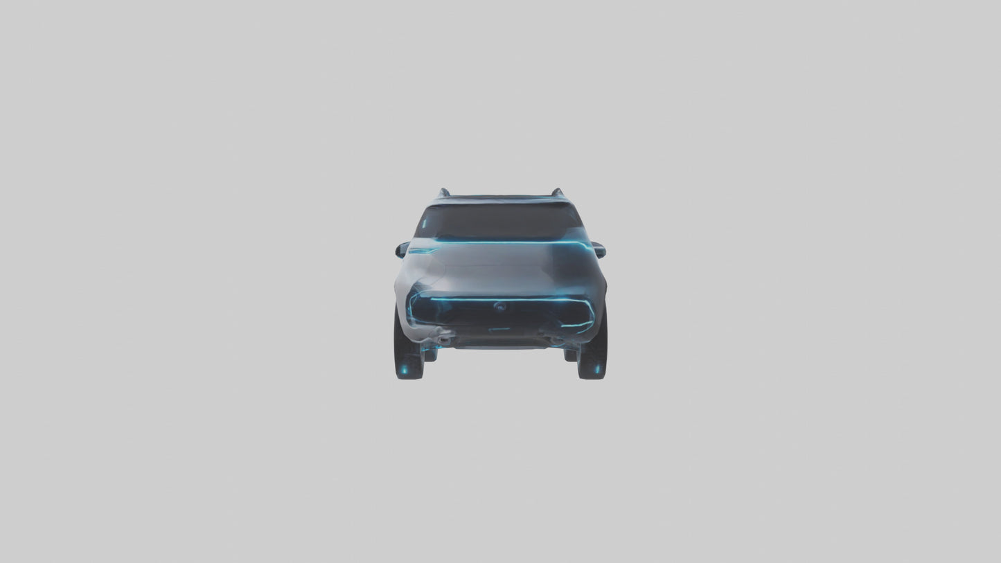 Futuristic Autonomous SUV model VR / AR / low-poly