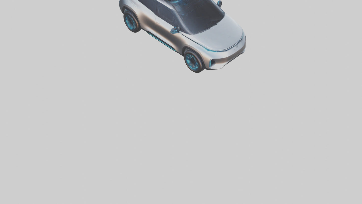 Futuristic Autonomous SUV model VR / AR / low-poly
