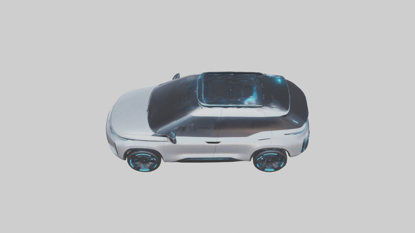 Futuristic Autonomous SUV model VR / AR / low-poly