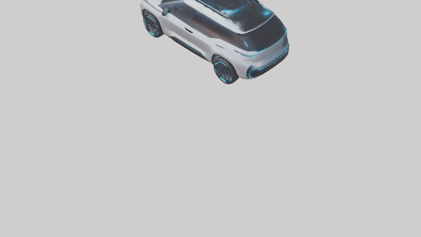 Futuristic Autonomous SUV model VR / AR / low-poly