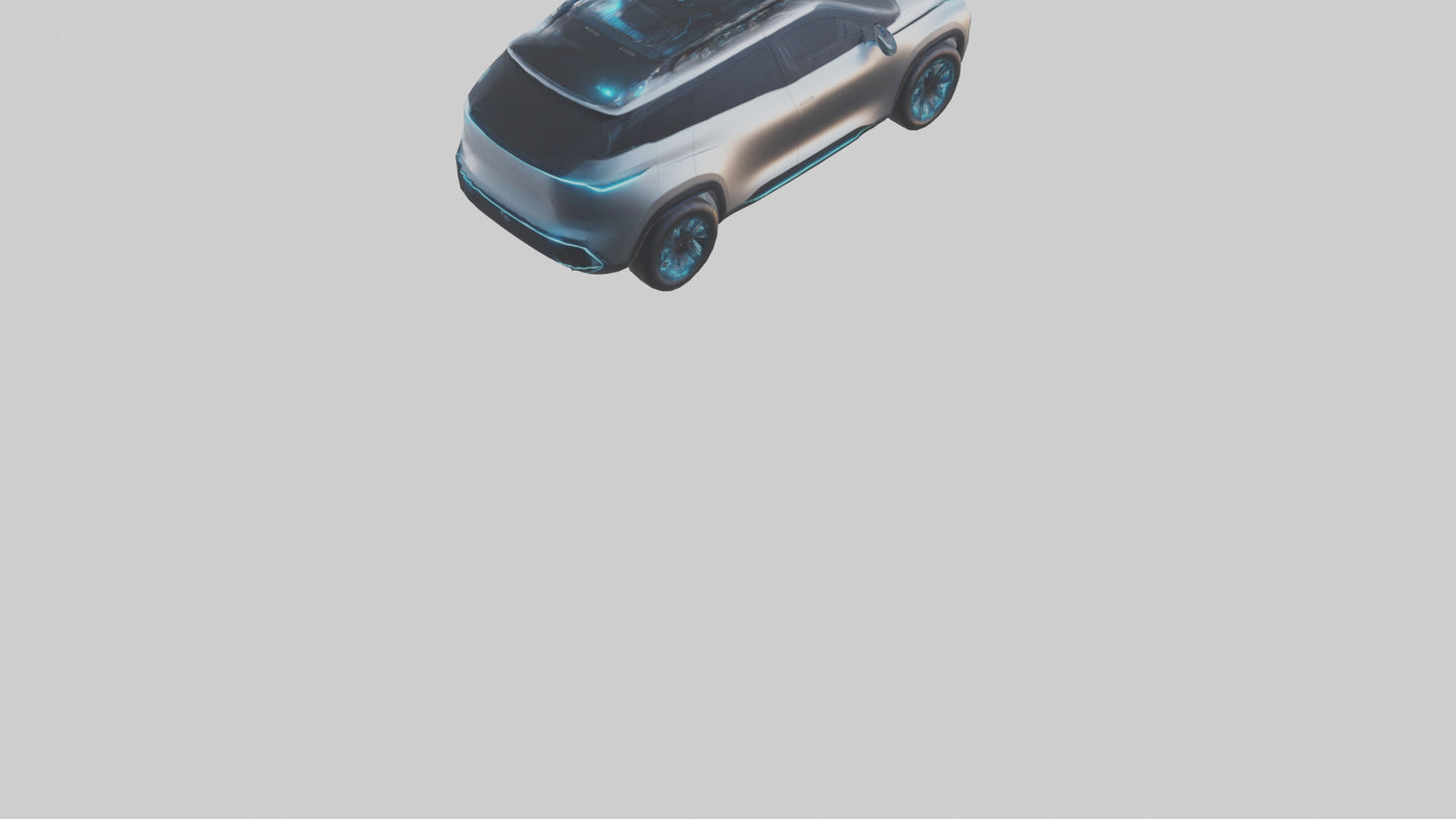 Futuristic Autonomous SUV model VR / AR / low-poly
