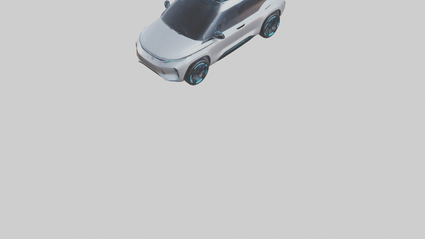 Futuristic Autonomous SUV model VR / AR / low-poly
