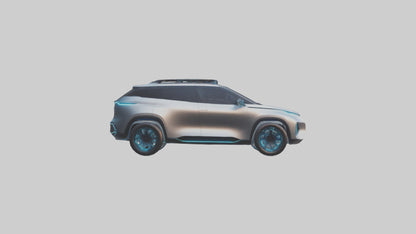 Futuristic Autonomous SUV model VR / AR / low-poly