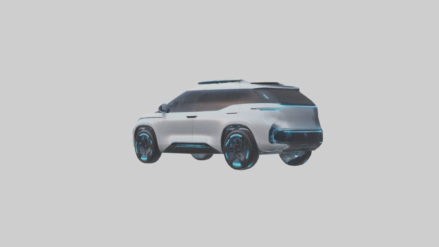 Futuristic Autonomous SUV model VR / AR / low-poly
