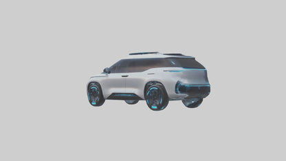 Futuristic Autonomous SUV model VR / AR / low-poly