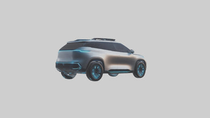 Futuristic Autonomous SUV model VR / AR / low-poly