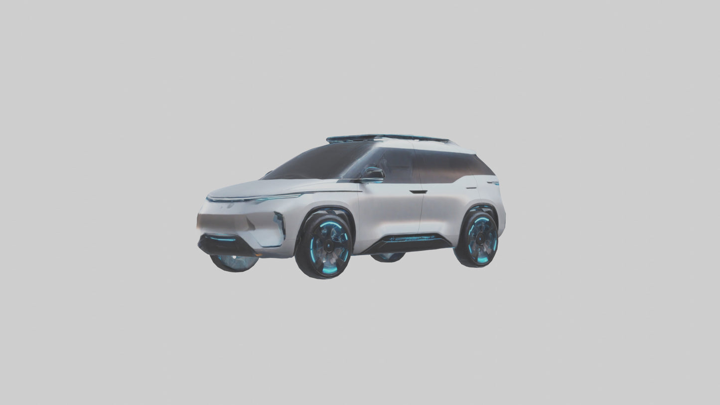 Futuristic Autonomous SUV model VR / AR / low-poly