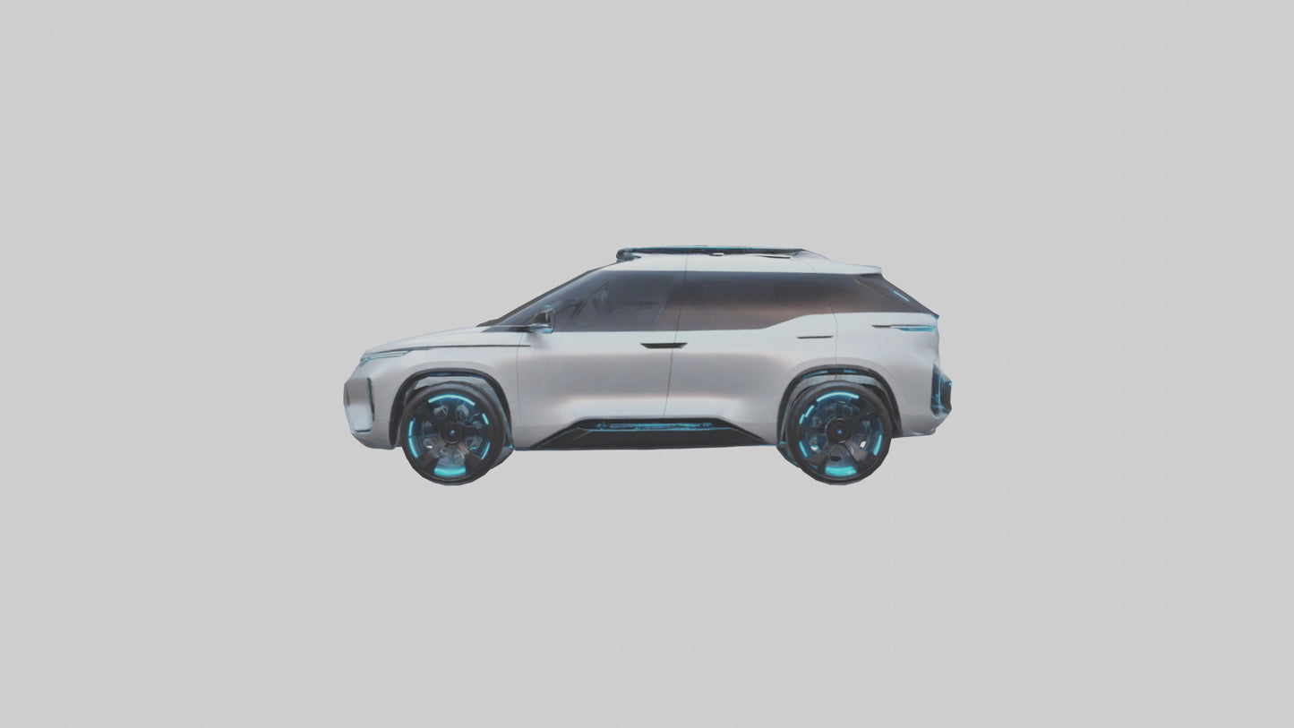 Futuristic Autonomous SUV model VR / AR / low-poly