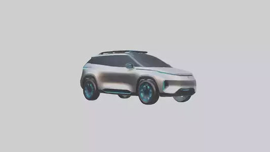 Futuristic Autonomous SUV model VR / AR / low-poly