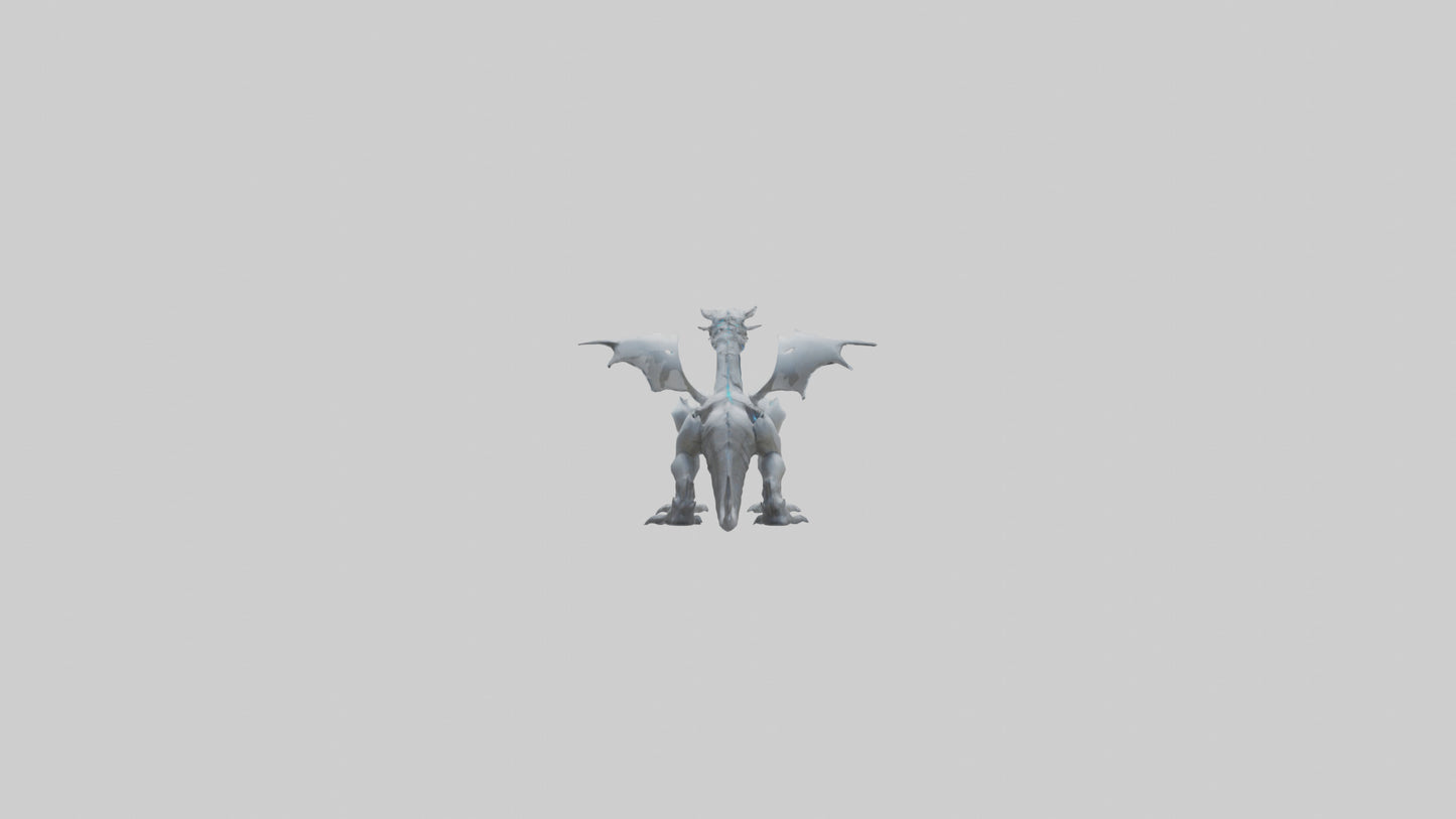 Futuristic Beast statue model VR / AR / low-poly