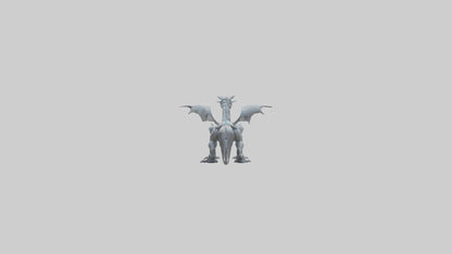 Futuristic Beast statue model VR / AR / low-poly