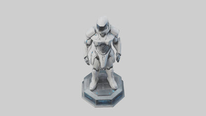 Futuristic Defender statue model 3D model