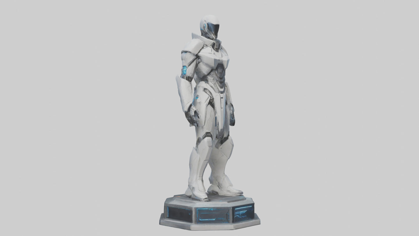 Futuristic Defender statue model 3D model