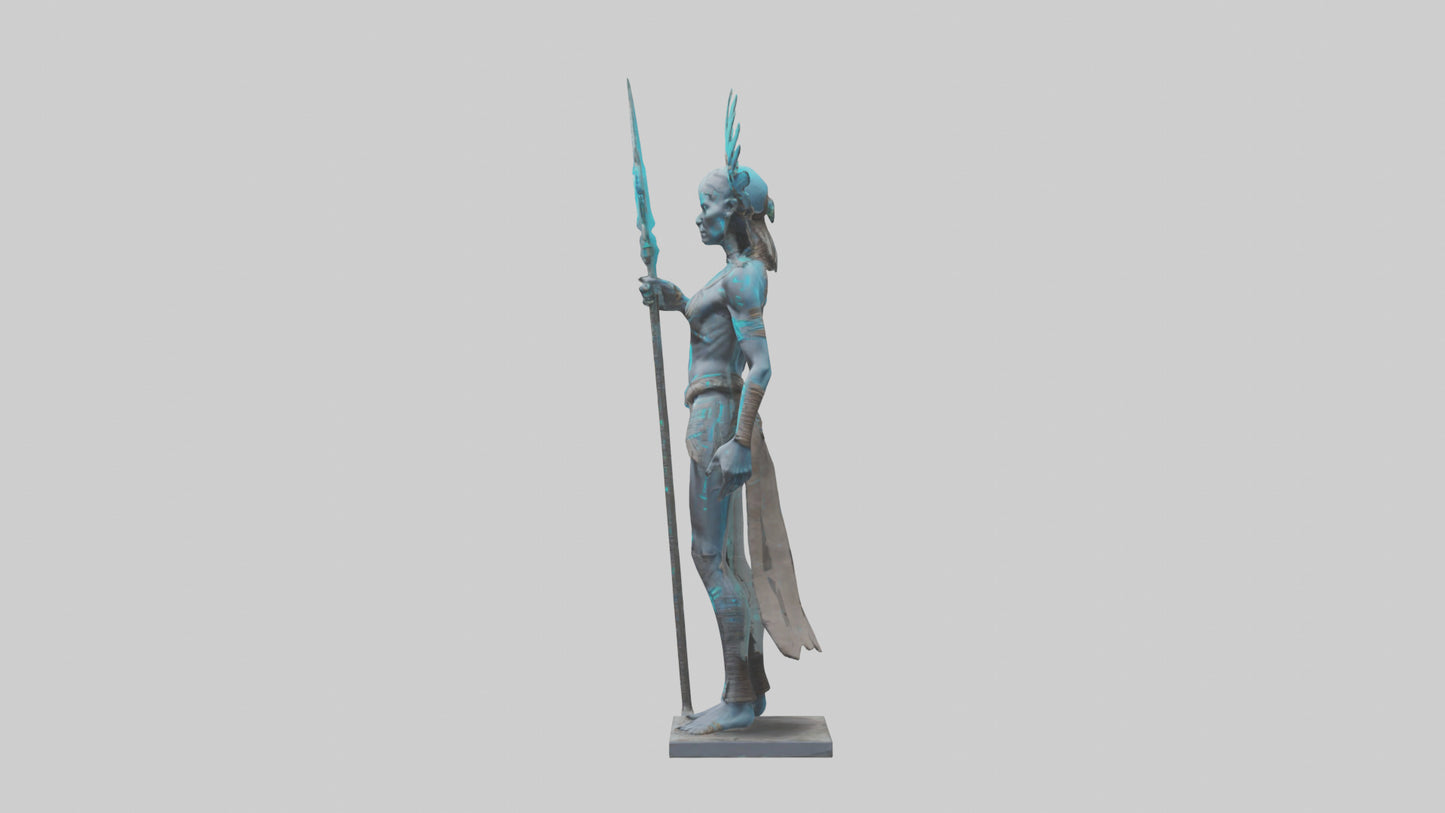Futuristic Shaman statue model 3D model