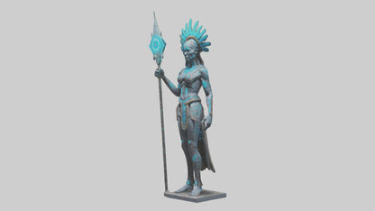 Futuristic Shaman statue model 3D model
