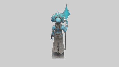 Futuristic Shaman statue model 3D model