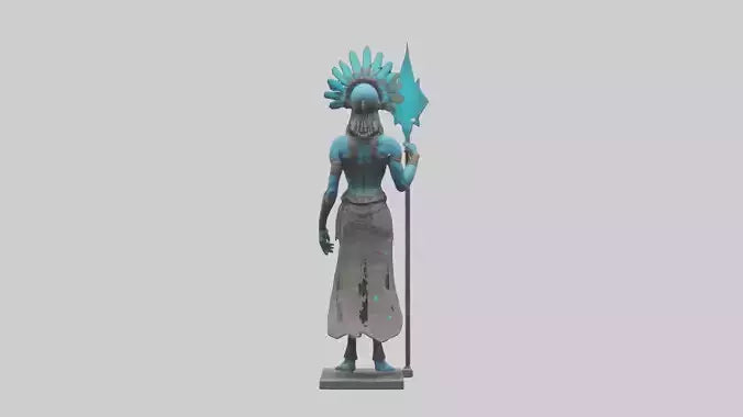 Futuristic Shaman statue model 3D model