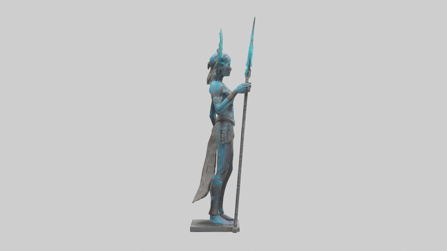 Futuristic Shaman statue model 3D model