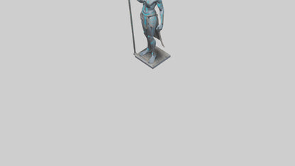 Futuristic Shaman statue model 3D model