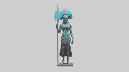 Futuristic Shaman statue model 3D model
