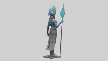 Futuristic Shaman statue model 3D model