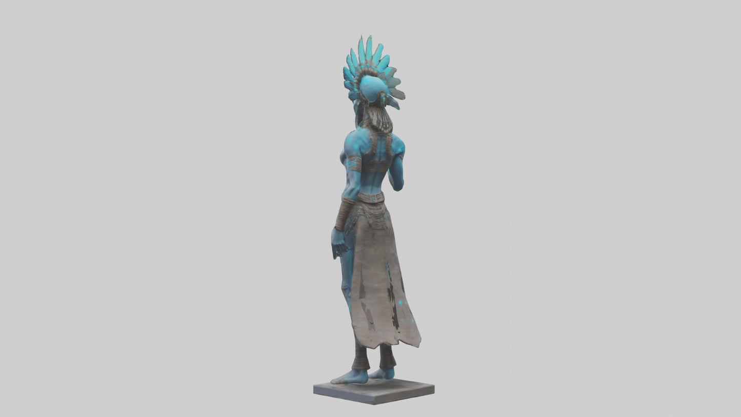 Futuristic Shaman statue model 3D model