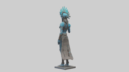 Futuristic Shaman statue model 3D model