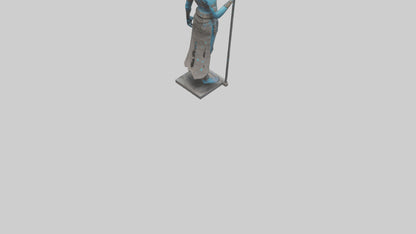 Futuristic Shaman statue model 3D model