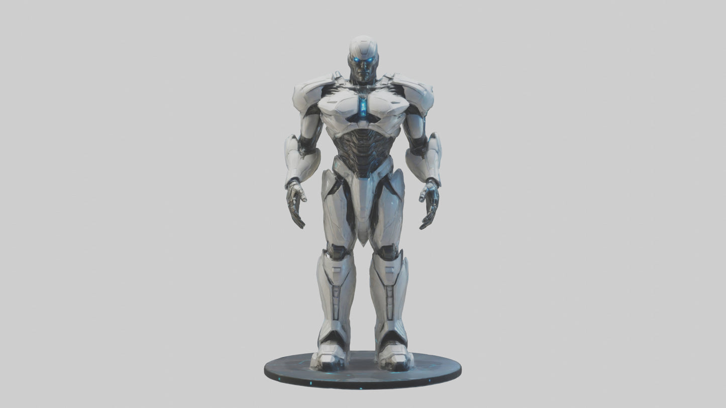 Futuristic Titan statue model 3D model