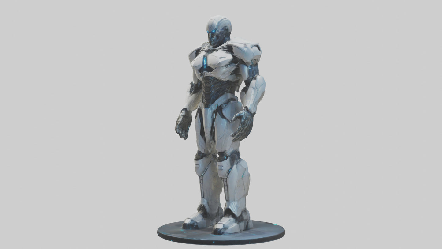 Futuristic Titan statue model 3D model