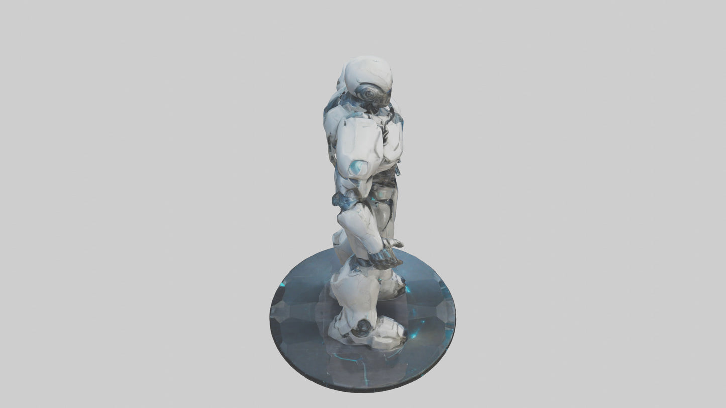 Futuristic Titan statue model 3D model