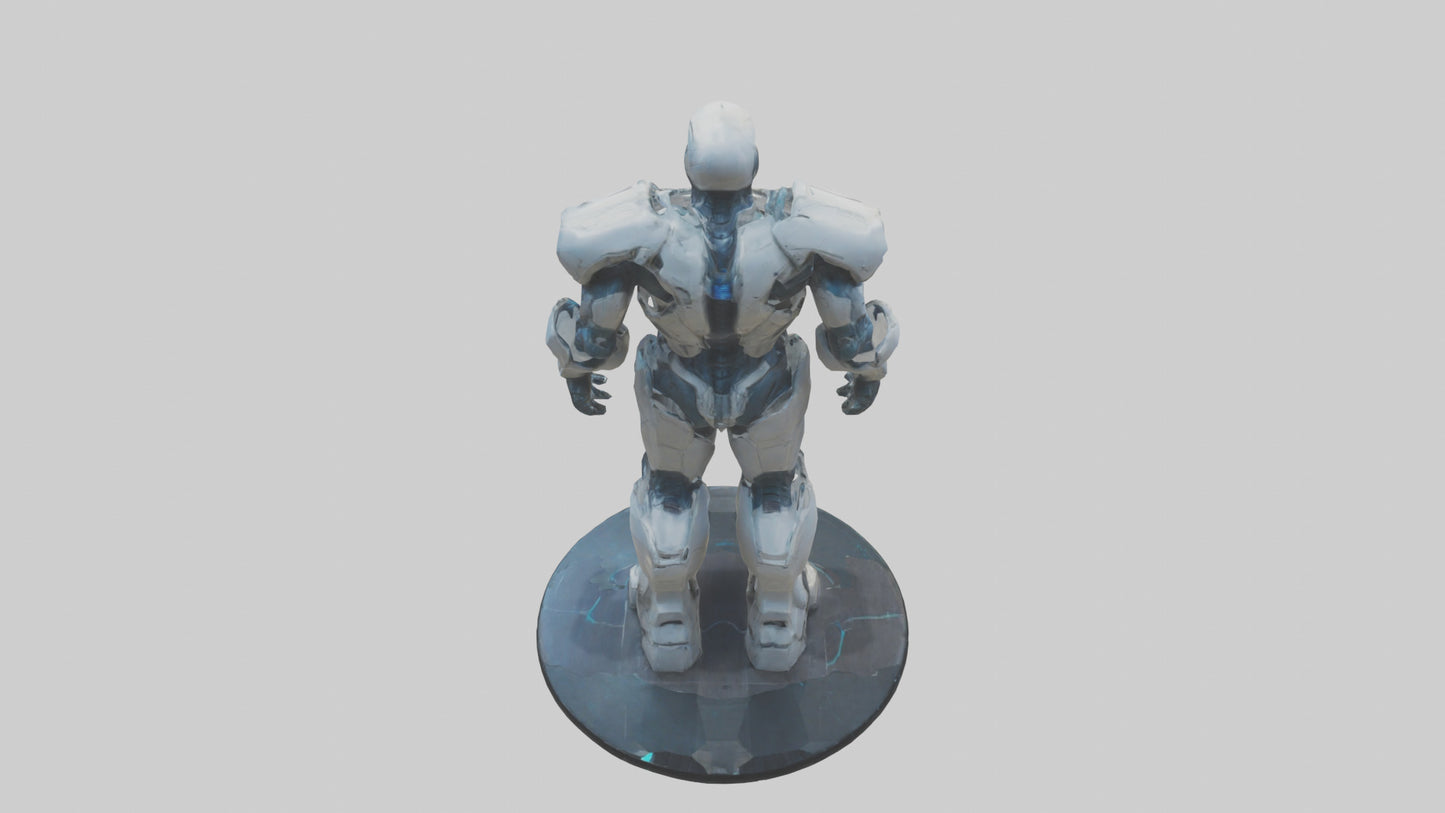 Futuristic Titan statue model 3D model