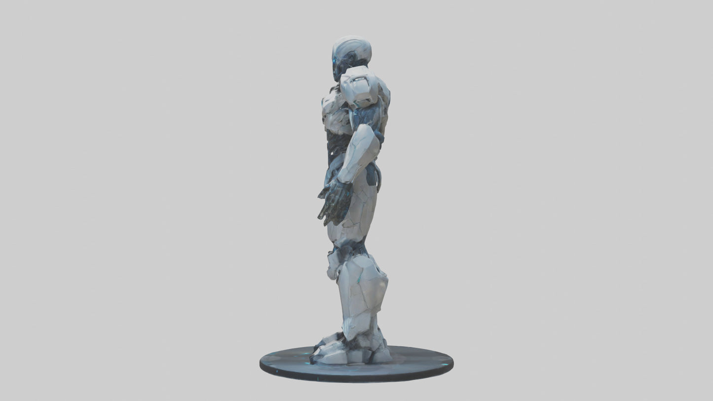 Futuristic Titan statue model 3D model