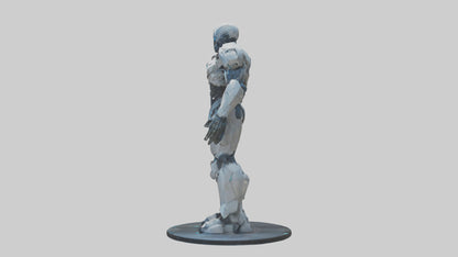 Futuristic Titan statue model 3D model