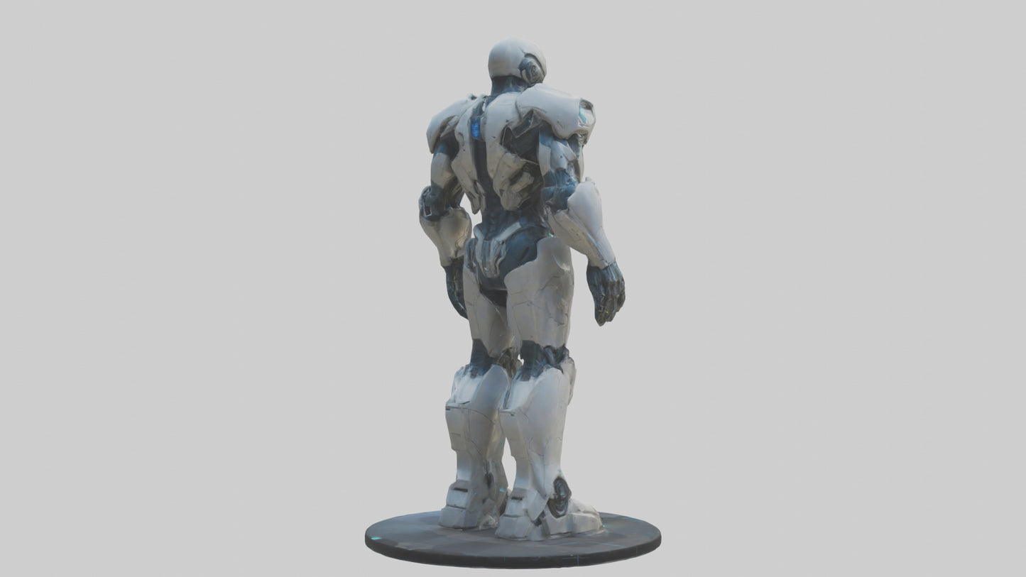 Futuristic Titan statue model 3D model