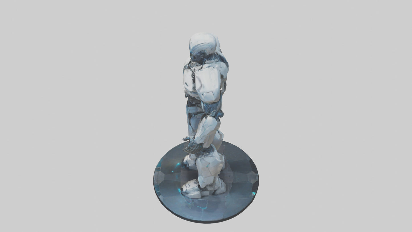 Futuristic Titan statue model 3D model