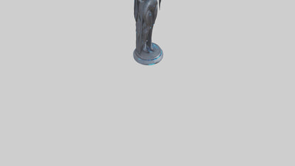 Futuristic Witch statue model VR / AR / low-poly